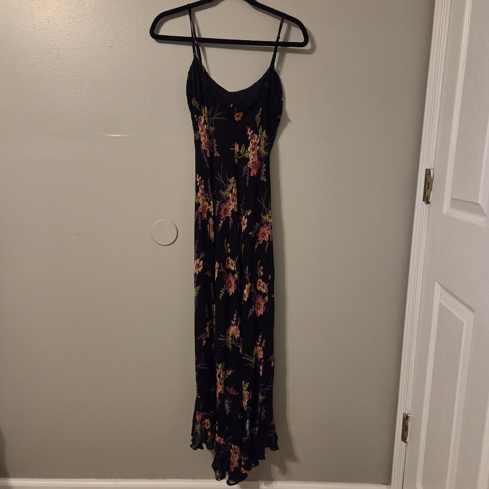 Betsy Johnson Womens Vintage Y2k 90's Black Floral Babydoll Midi Slip Dress. - Picture 5 of 8